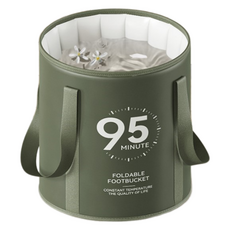 메이크마인 95분 초간단 접이식 가정용 뚜껑없는 휴대용 족욕통, 그린, 1개