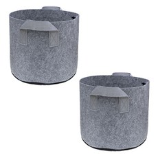 natureahn 不織布花盆 生長袋, 灰色, 2個