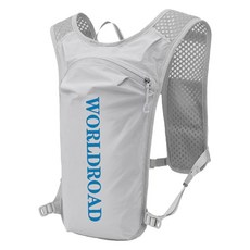 超輕量越野背心跑步登山包 5L, 灰藍色