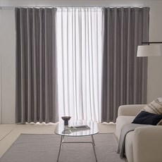 Modern House ON 記憶遮光窗簾 高度可調 2件組, 都會灰