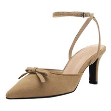 사뿐 여성용 율리아 리본 스웨이드 슬링백힐 5cm