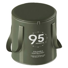 Make Mine 95分鐘超簡易摺疊家用足浴桶 + 附蓋便攜收納袋, 1個, 綠色