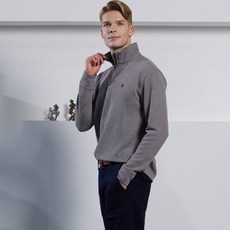 비버리힐스폴로클럽 남성용 시그니쳐 반집업 긴소매 스웻셔츠