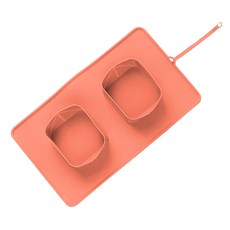 Ants 寵物 My Pet 便攜式矽膠餐碗墊, 桃色, 1個