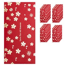 Maket Gamseong 金色裝飾高級花瓣紅包袋, 20個