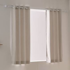 ON Memory 半窗用遮光窗簾 2p組 穿環式, 燕麥色