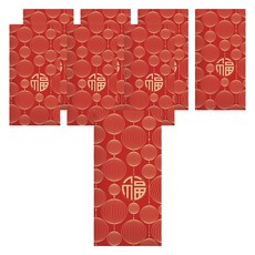 Maket Gamseong 新年快樂福氣紅包 紅色, 8個