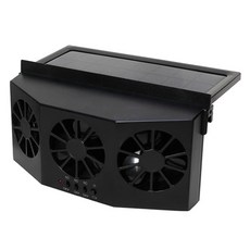마하 카 냉각공기 순환팬 차량용 태양열 환풍기, 블랙, FL-918