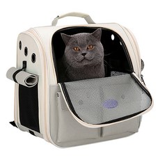 Ants 寵物多口袋外出後背包, 1個, 象牙白