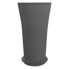 데일드 플라스틱 인테리어 대형 비너스 화분 2호 + 받침 세트, 그레이, 1개