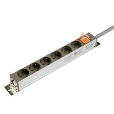 韓國 LUNEX 伺服器專用自動滅火鋁製6孔延長線 DYM-AL6(SC), 1個, 3m, 灰色