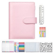 MaDaKkuMi 挑戰日記內頁 A6 6孔套組, 粉紅色, 1套