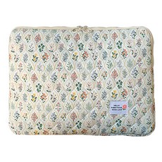 위니즈 패션 노트북 파우치 케이스 WZFLP0, 그린 플라워(WZFLP042-GF15), 1개