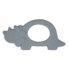INUIBEBE 嬰兒用 TomTom 固齒器 恐龍B 三角龍, 1個, 藍灰色, 單品