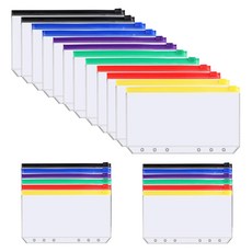 마다꾸미 手帳拉鍊袋內頁 彩色, 1入, 24個