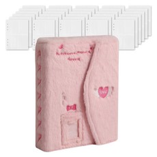 MaDaKkuMi 收藏冊 角色手帳 小卡活頁本 6孔 + 內頁 40p 套組, 活頁本(粉紅色), 1套