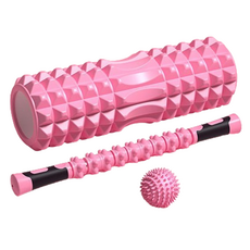 SUNNYZ 運動皮拉提斯滾筒組, B套組 粉紅色, 1套