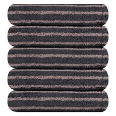 호텔컬렉션 타올 스트라이프 솔리드 세면타올 220g 30수 코마사, 회색, 5개