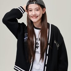 applepink 女童鍊條胸針Polo衫式開襟衫