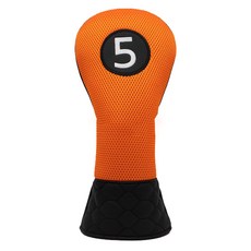 Sonio 網眼彩色高爾夫球桿桿頭套 5號木桿, 橘色, 1個