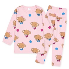 MilkBaby 유아용 리본베어 배앓이방지 내의 상하의 세트