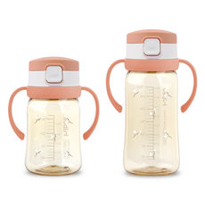 하이비 유아용 PPSU 에잇벤트 원터치 빨대컵 170ml + 270ml 세트, 목화코랄, 1세트