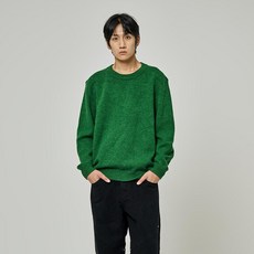 트래드클럽 남성용 베리 베이직 오버핏 라운드 니트