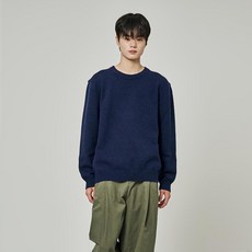 트래드클럽 베리 베이직 오버핏 라운드 니트