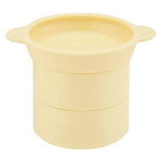 My Fluffy 寵物矽膠可調高度堆疊系列二層餐盤, 1個, 奶油色