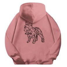 ILLUSO 男女通用 Black Dog 柔軟特級雙面連帽T恤