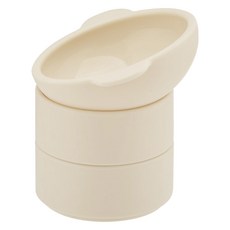 MY FLUFFY 寵物矽膠高度可調配件系列碗2層, 1個, 燕麥色