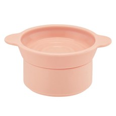 My Fluffy 寵物矽膠可調高度堆疊系列單層餐盤, 1個, 珊瑚色