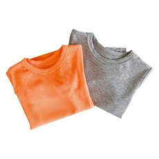 조이멀티 아동용 심플 단색 긴팔 실내복 2p