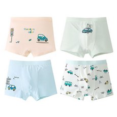 IBboom 男童夢想車冰絲平口四角內褲4件組 C13
