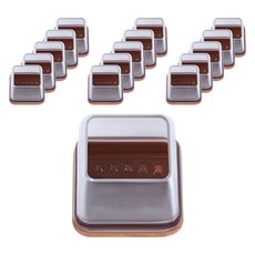 Modernholic 彈性方形透明餐桌椅腳套, 16個