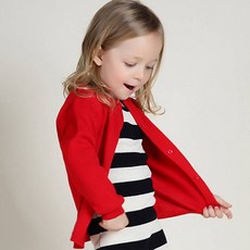 JOYMULTI 女童基本款棉質針織開襟衫 2件