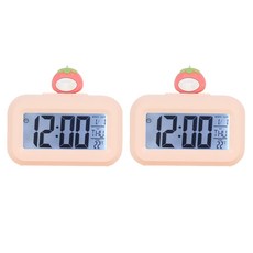 Lina Blue 可愛多功能鬧鐘桌鐘 2入, 草莓