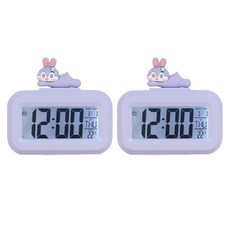 Lina Blue 可愛多功能鬧鐘桌鐘 2入, 兔子