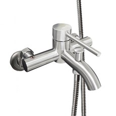 DAELIM DOBiDOS 不鏽鋼霧面壁掛式浴缸水龍頭 霧面銀 FB-T100, 1個