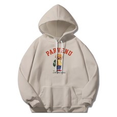 일루소 남성용 소프트 특양면 파베누 후드티