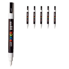 POSCA 彩色麥克筆 PC-3M 白色, 6個, 1色