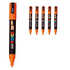 POSCA 彩色麥克筆 PC-5M, 6個, 橘色