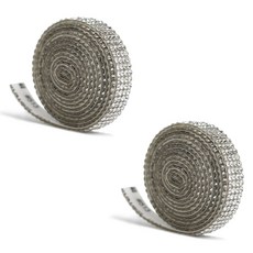 MONACO OLIVE DIY 水鑽貼紙捲 4排, 2個, 白色