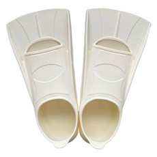 River Fox 游泳浮潛軟式短蛙鞋, 奶油象牙白