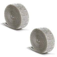 MONACO OLIVE DIY 水鑽貼紙捲 8排, 銀色, 2個