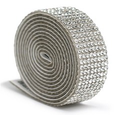 MONACO OLIVE DIY 水鑽貼紙捲 8排, 1個, 白色