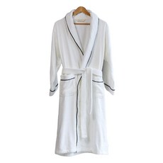 Modern House Lafinila 滾邊浴袍 M, 象牙白, 1個