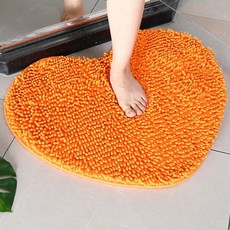 소니오 소프트 하트 주방 욕실 패브릭 발매트, 06 오렌지