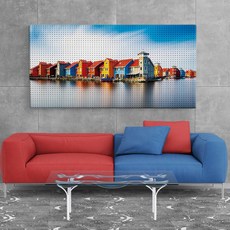 타공판닷컴 UV프린팅 타공판 세트 600 x 800 mm, 레인보우 빌리지, 1세트