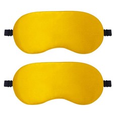 輕盈簡約貼合遮光眼罩 黃色, 1入, 2個
